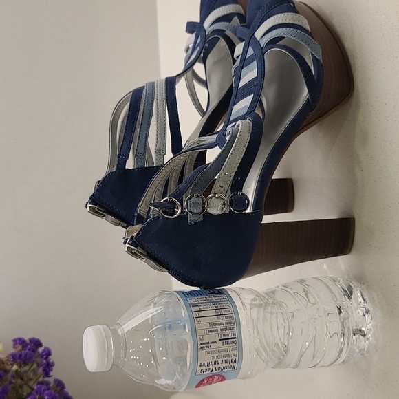 Blue platform Heel sandals size EUR 38 or US 7.5 - Picture 14 of 14